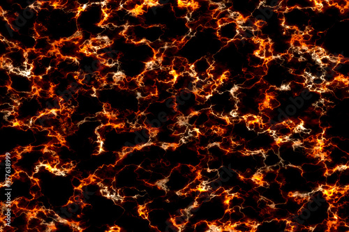 flame fire hot glow mineral line texture on black marble luxury interior