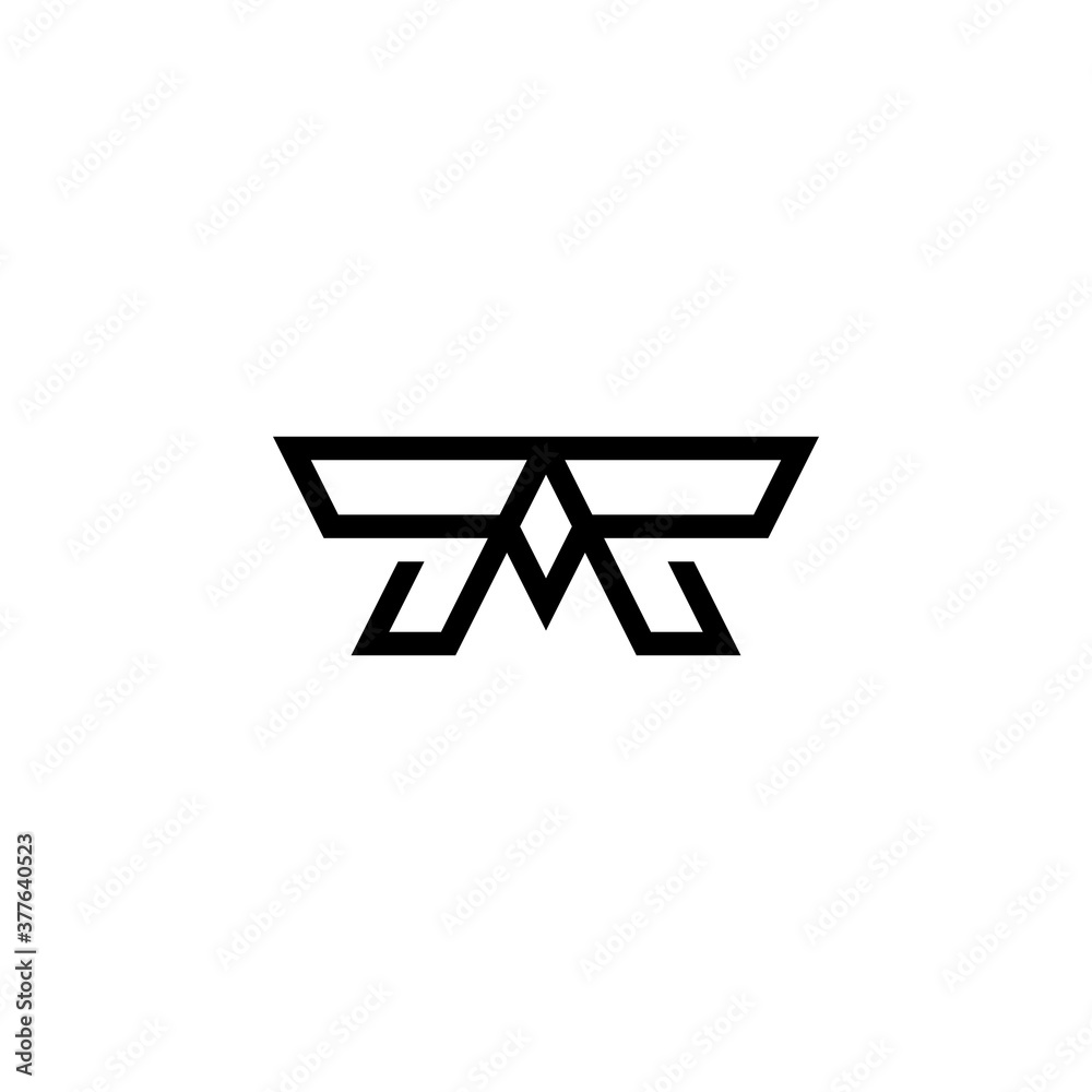 initial letter A logo with abstract wings initial letter A logo with abstract wings