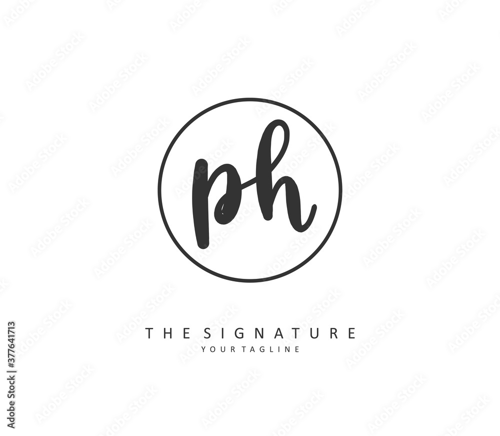 P H PH Initial letter handwriting and signature logo. A concept handwriting initial logo with template element. P H PH Initial letter handwriting and signature logo. A concept handwriting initial logo with template element.
