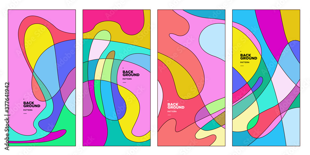 Vector colorful curvy liquid background for banner and social media story