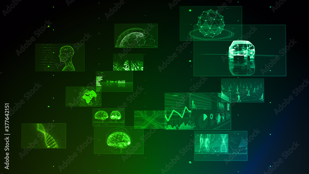 Digital Network Technology AI 5G data communication concepts 3D illustration Background Digital Network Technology AI 5G data communication concepts 3D illustration Background
