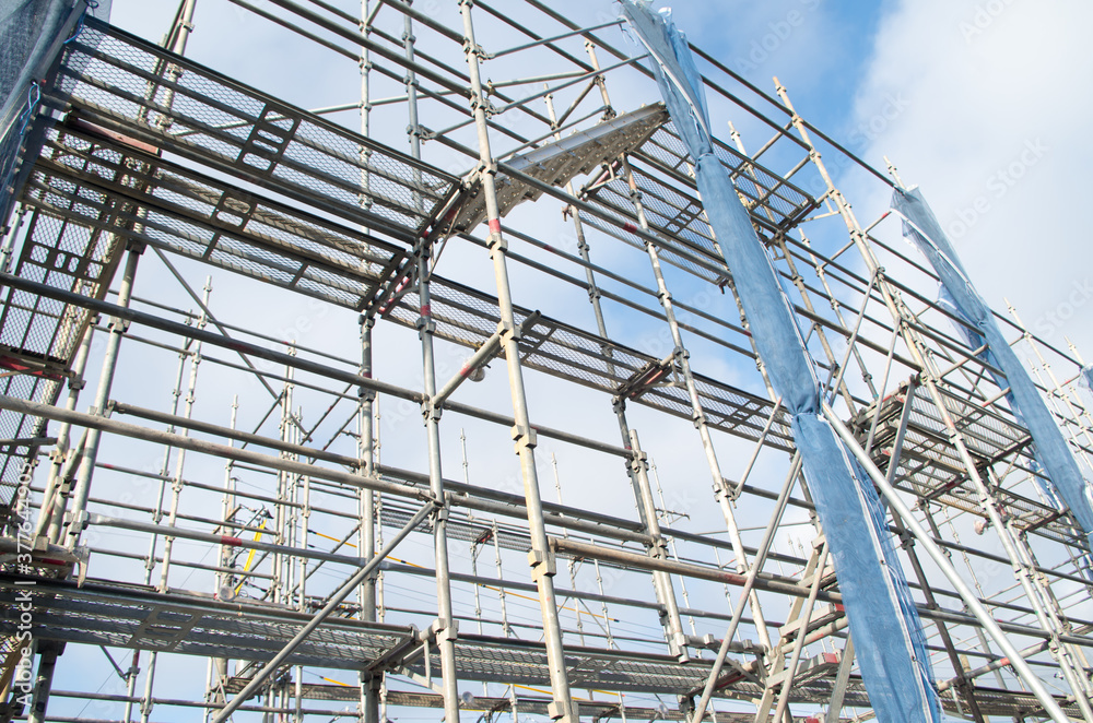 建設現場 足場 建設現場 足場