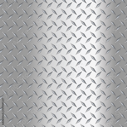 Metal flooring seamless pattern. Steel diamond plate