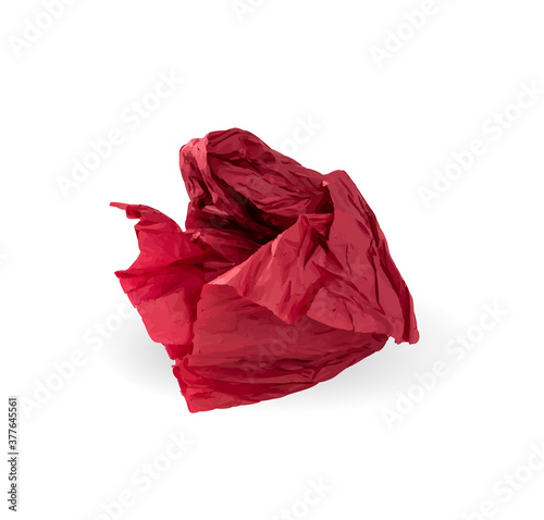 Crumpled Paper Ball Isolated on White background
