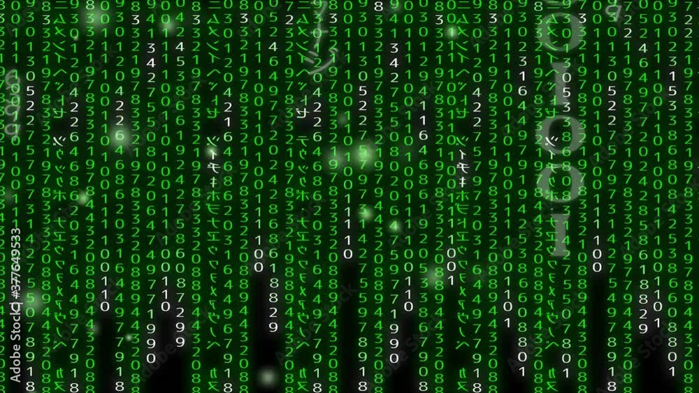 matrix digital code rain motion animation green
