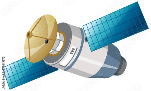 Isolated satellite on white background