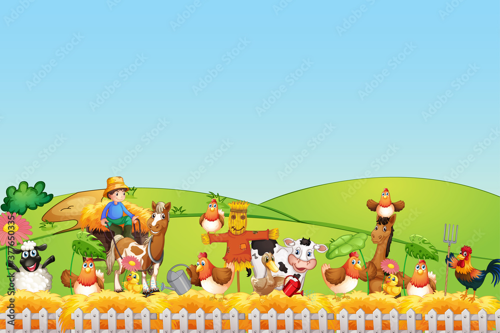 Happy animals at farm Happy animals at farm