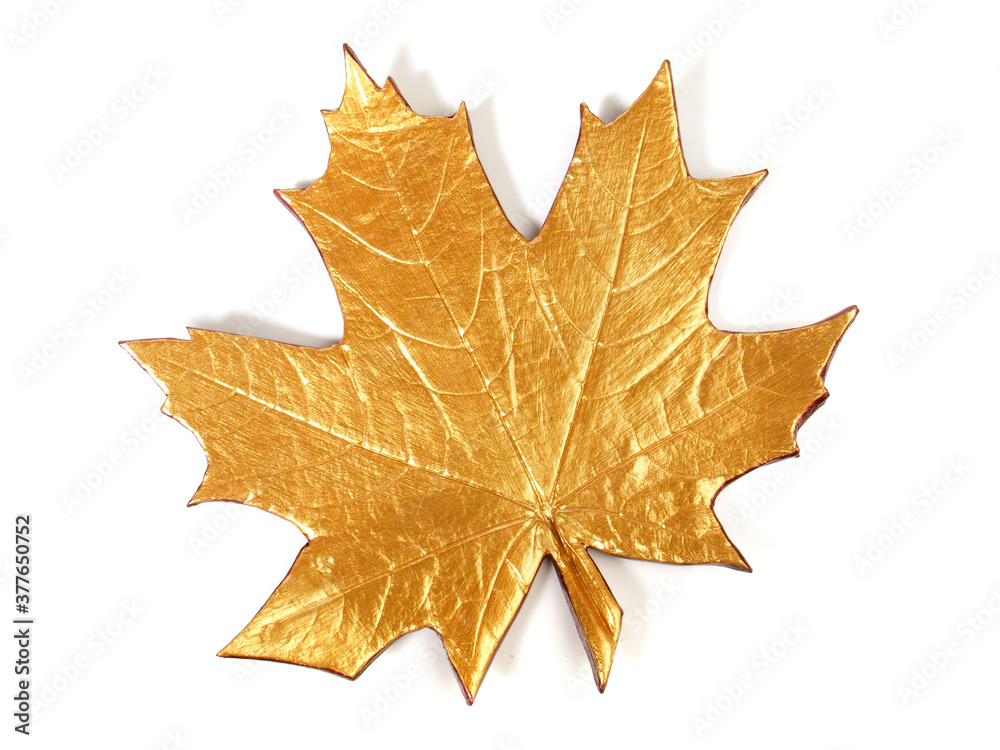 Obraz premium Handcrafted Home Decor for Autumn - Golden Handcraft Leave