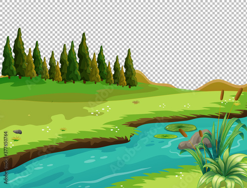 Nature outdoor landscape transparent background