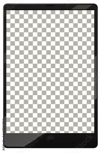 Empty tablet transparent background