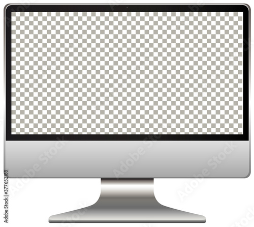 Computer monitor with transparent desktop background