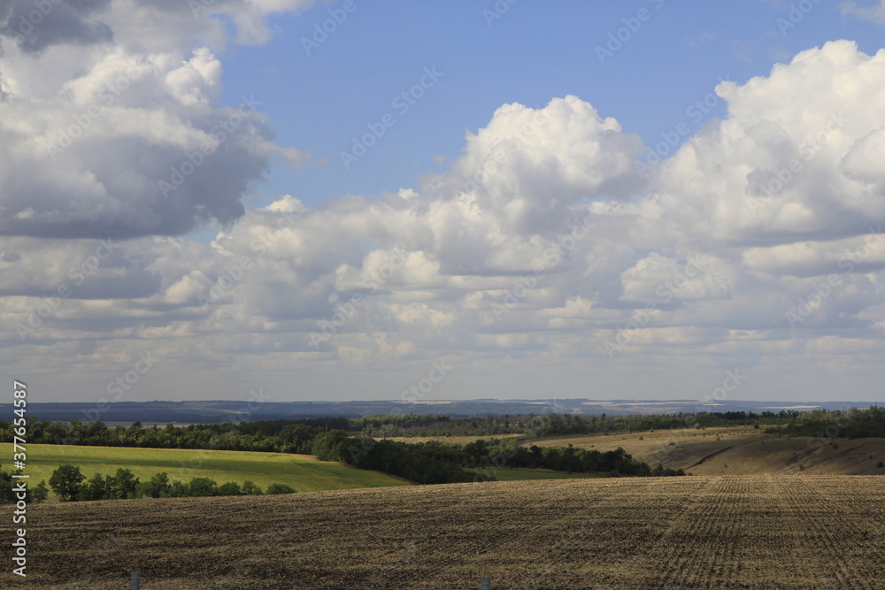 Landscape with clouds and sky