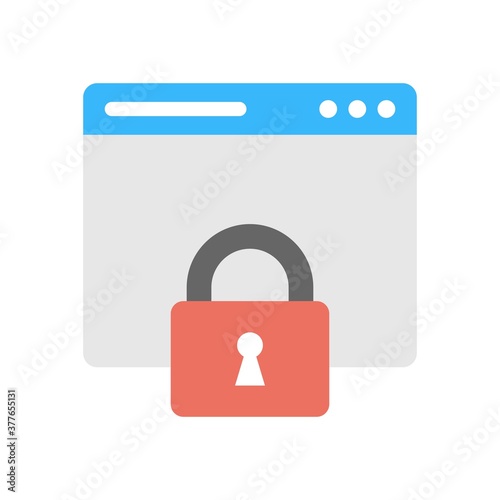 Internet security concept icon. Website protection icon - vector illustration.