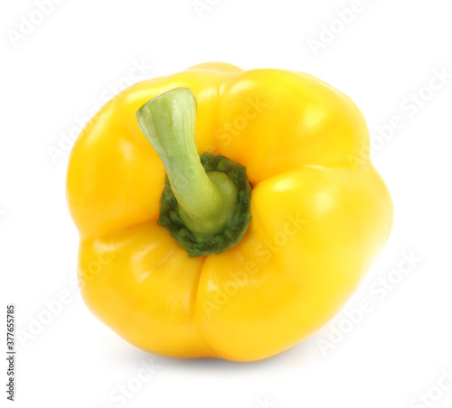 Ripe yellow bell pepper isolated on white © New Africa