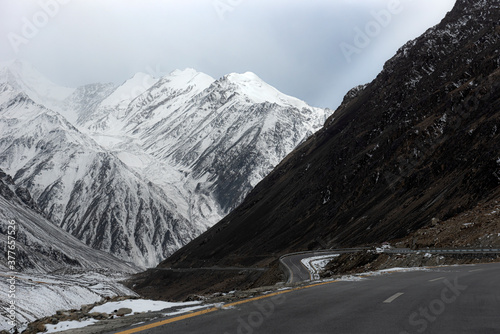 khunjarab pass in winter , gojal gilgit baltistan , Pakistan  photo