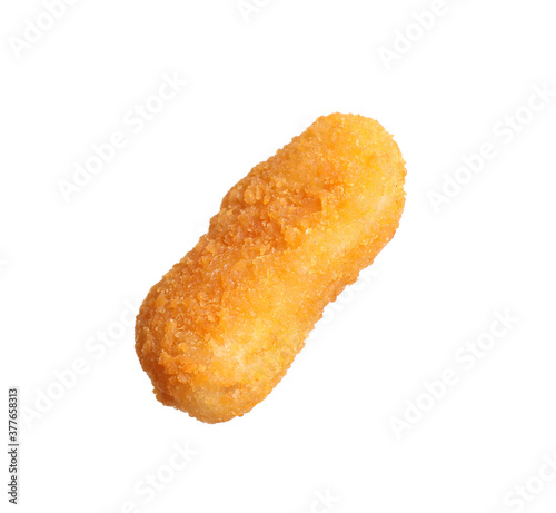 Delicious fried chicken nugget isolated on white