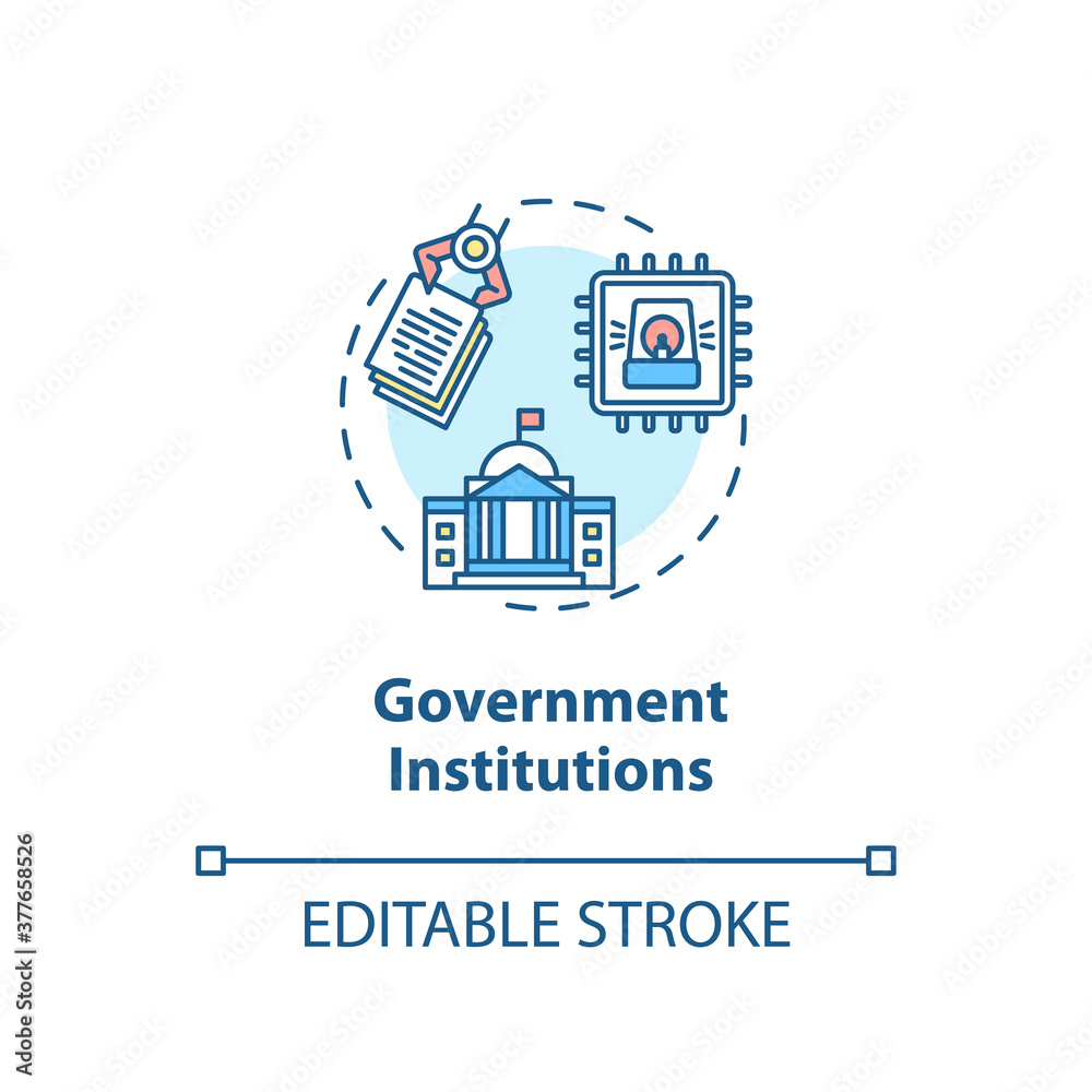 Government institutions concept icon