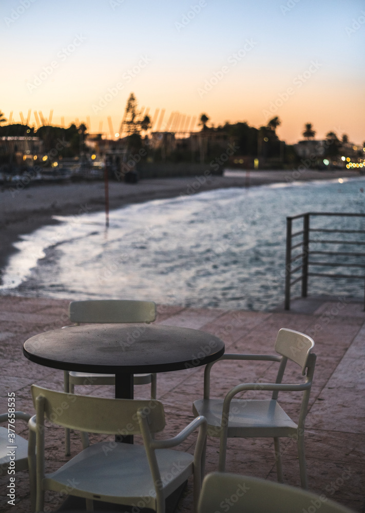 Sunset View at Marina Piccola in Cagliari, Sardinia
