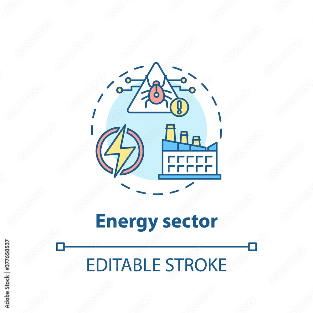 Energy sector concept icon