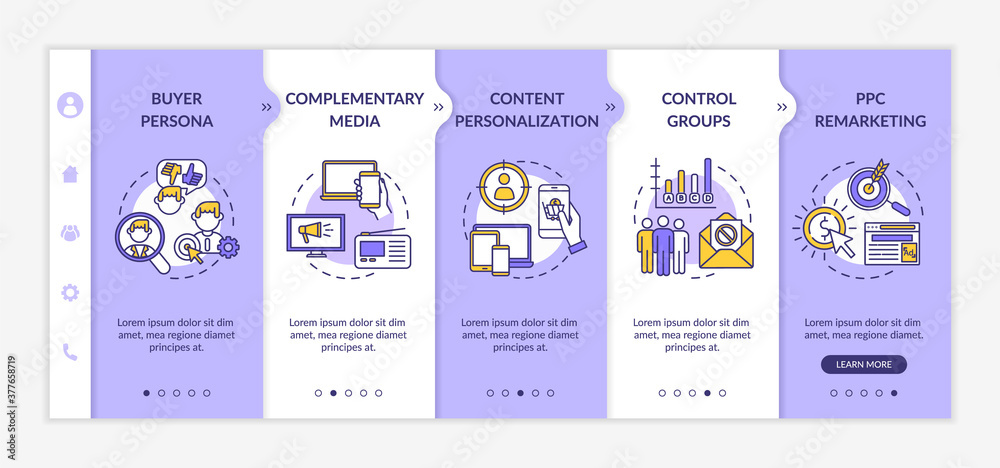 Social media marketing onboarding vector template Social media marketing onboarding vector template