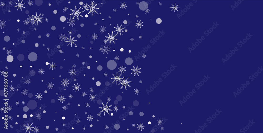 Snowflakes. Snow. Snowfall. Falling scattered white snowflakes on a gradient background. Vector Snowflakes. Snow. Snowfall. Falling scattered white snowflakes on a gradient background. Vector