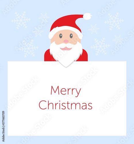 Christmas Typographic Background Merry Christmas Santa. vector © vitalii