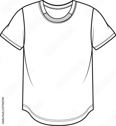 Men t shirt fashion flat sketch template. T-SHIRT DESIGN FOR MEN. VECTOR