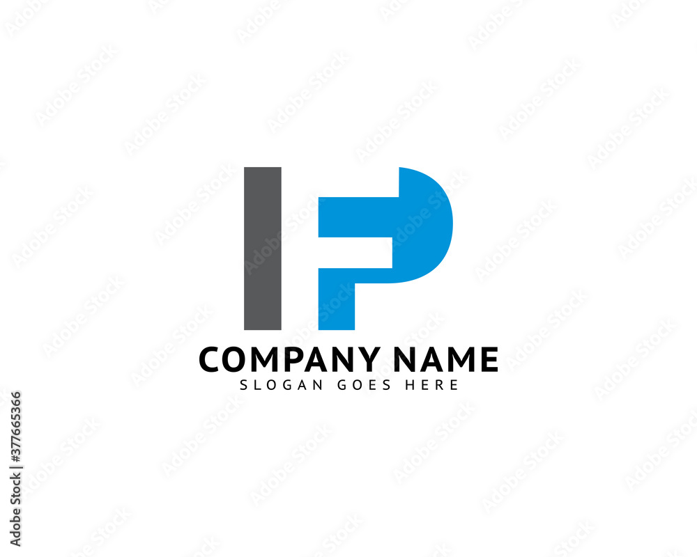 Initial Letter FP Logo Template Design