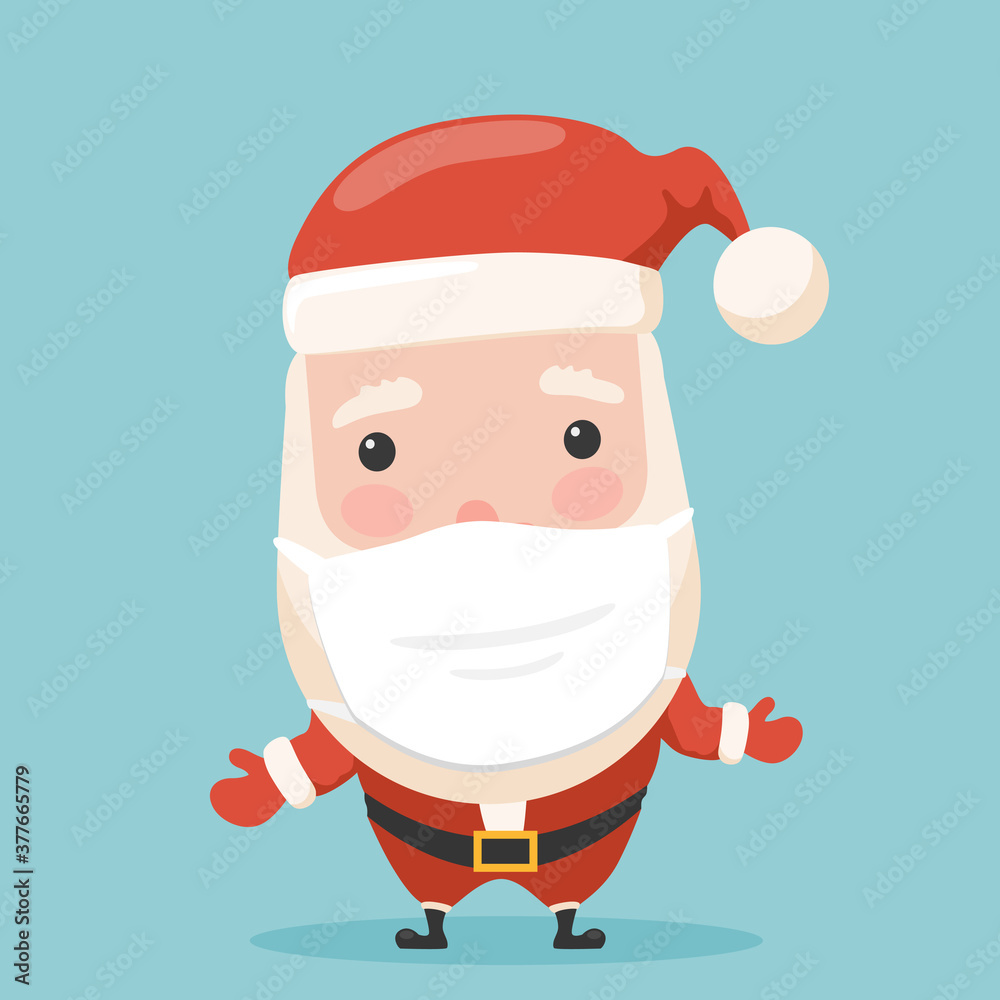 Santa with medical surgery face mask. To see the other vector Christmas illustrations , please check Christmas collection. Santa with medical surgery face mask. To see the other vector Christmas illustrations , please check Christmas collection.
