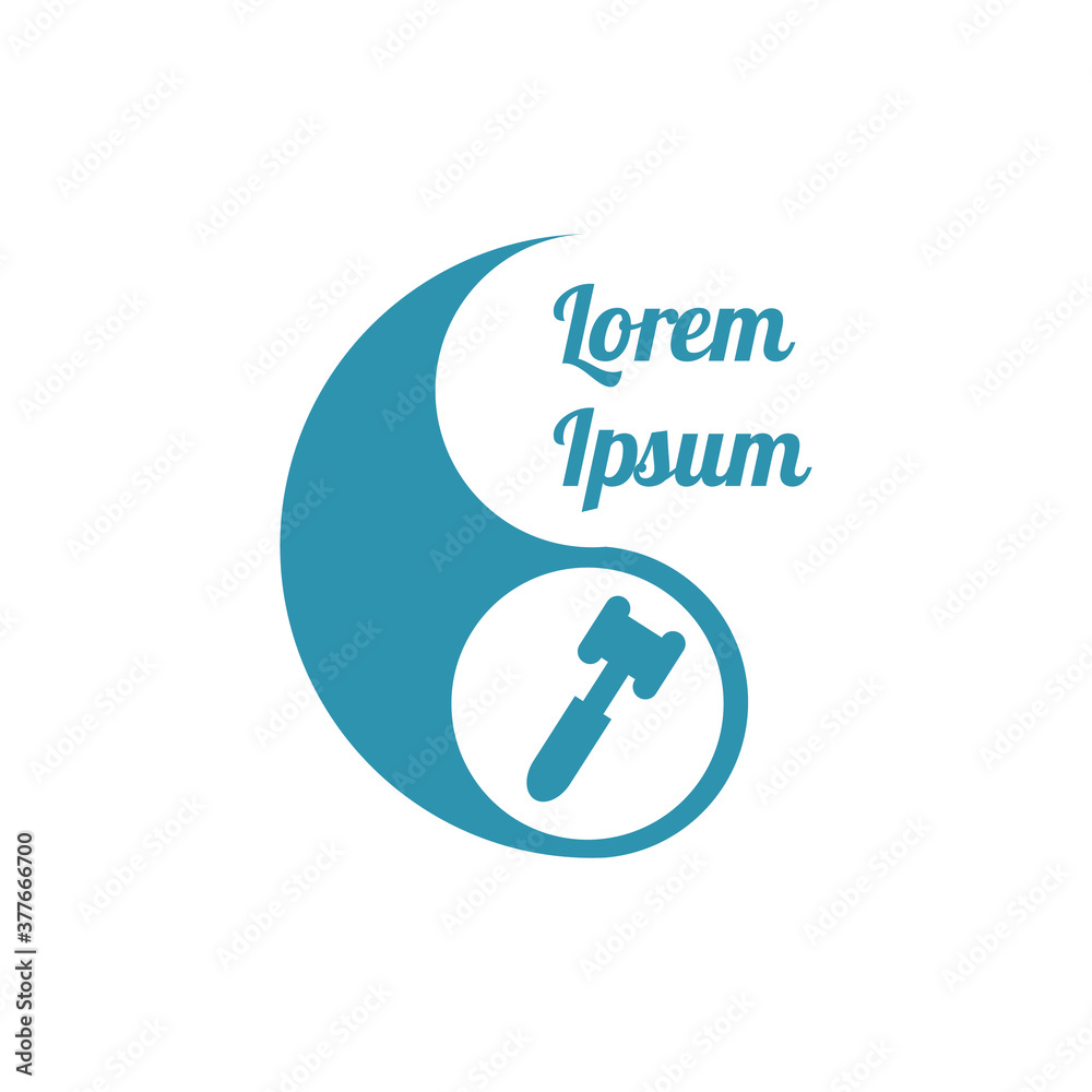 The picture shows a round logo with three elements. Logo with shadow. Logo for a new company, institution, enterprise, business.