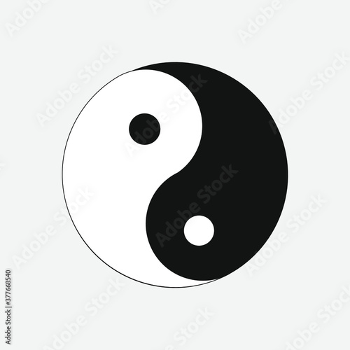 In the picture the sign is yin and yang. The basic concepts of ancient Chinese natural philosophy, the space polar forces that are constantly moving in one go 