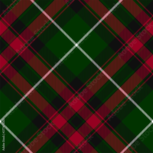 Green red check plaid texture seamless pattern