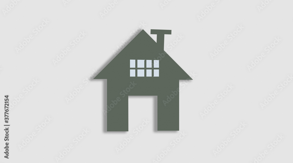small house icon on white isolated background. small house icon on white isolated background.