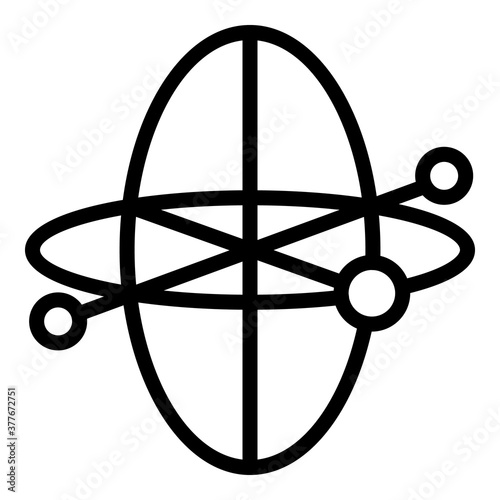 Plane gyroscope icon. Outline plane gyroscope vector icon for web design isolated on white background