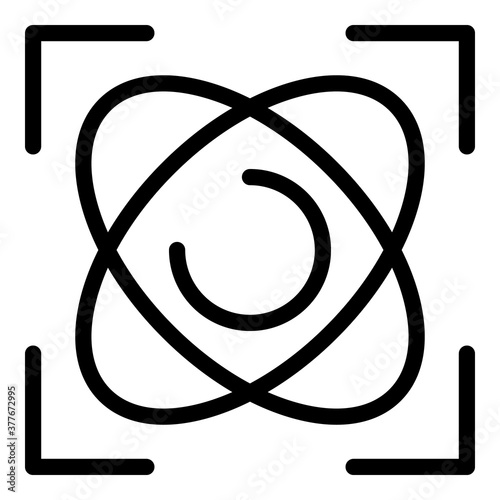 Physics gyroscope icon. Outline physics gyroscope vector icon for web design isolated on white background