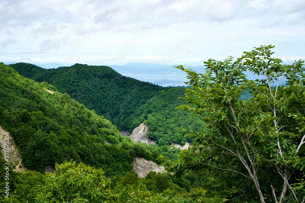 The Japanese mountains in summer. The Japanese mountains in summer.