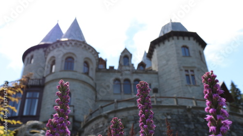 Castle Savoia and its garden, located at around 1450m height, Valle d'Aosta , northen Italy
