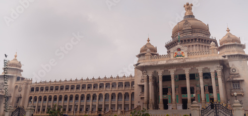 Suvarna Vidhana Soudha, bengaluru- 06  september 2020: indian vidhana soudha with the architectural  photo