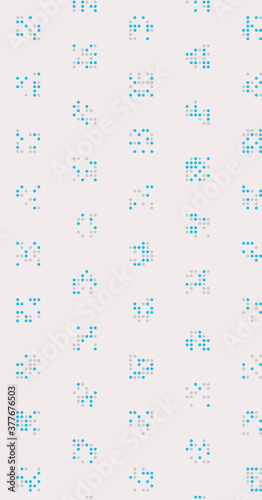 Abstract Color Halftone Dots generative art background illustration