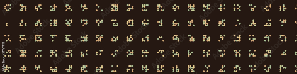 Abstract Color Halftone Dots generative art background illustration