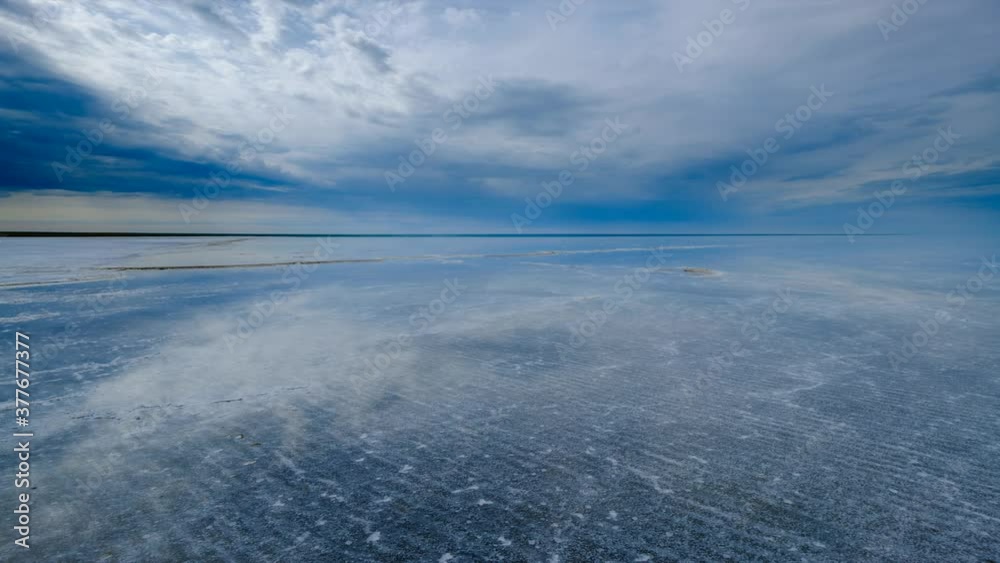dramatic stormy sky over the salt lake timelapse dramatic stormy sky over the salt lake timelapse