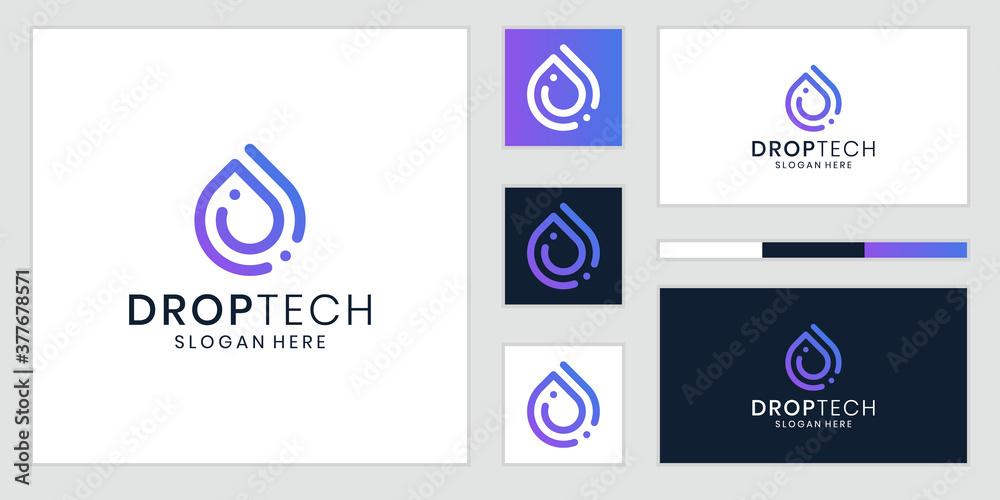 Abstract and digital tech water drop logo sign symbol. Abstract and digital tech water drop logo sign symbol.
