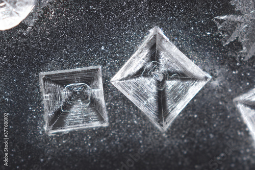 塩の結晶 塩化ナトリウム 顕微鏡写真