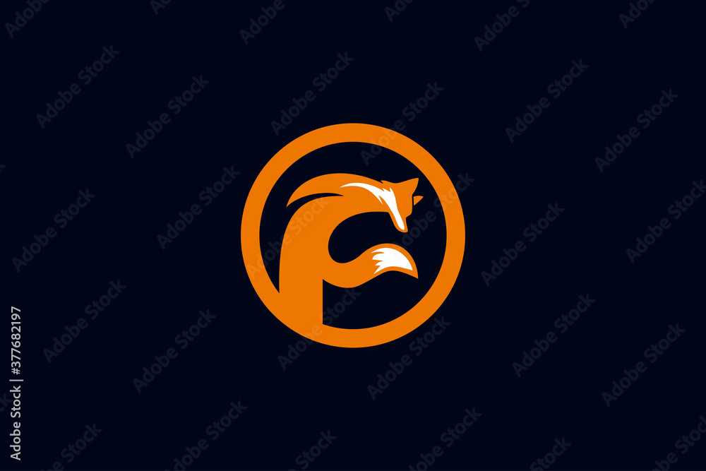 letter F Fox logo design vector letter F Fox logo design vector