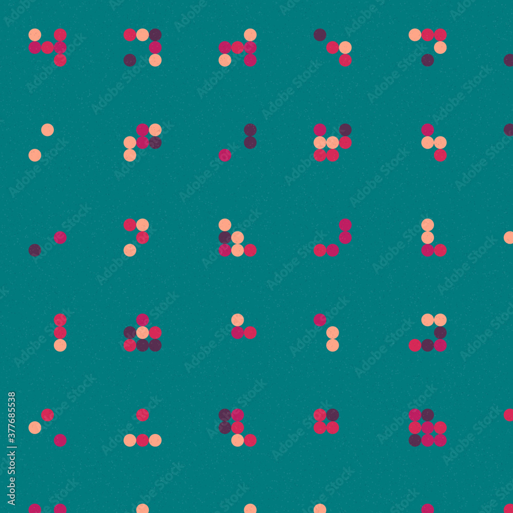 Abstract Color Halftone Dots generative art background illustration