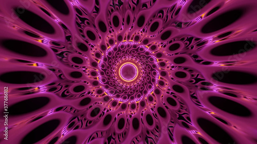 Endless Prismatic Neon Portal 4k uhd 3d illustration background