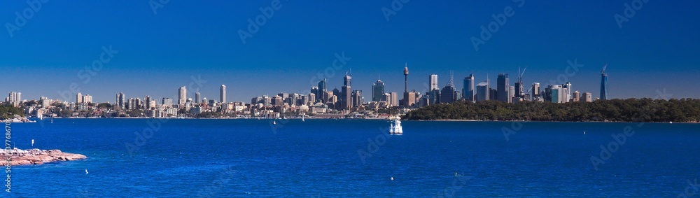 Panoramic view over Sydney harbour NSW Australia
