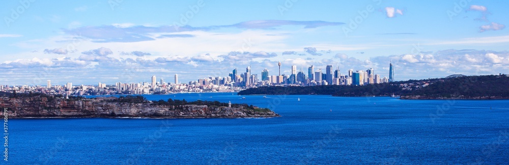 Panoramic view over Sydney harbour NSW Australia