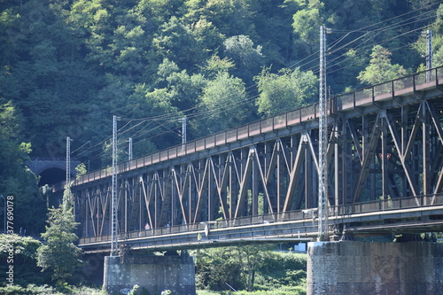 Doppelstockbrücke über die Mosel zwischen Alf und Bullay photo