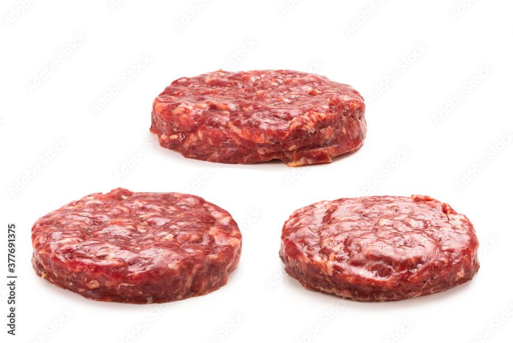 Raw minced beef isolated on white background. Raw minced beef isolated on white background.
